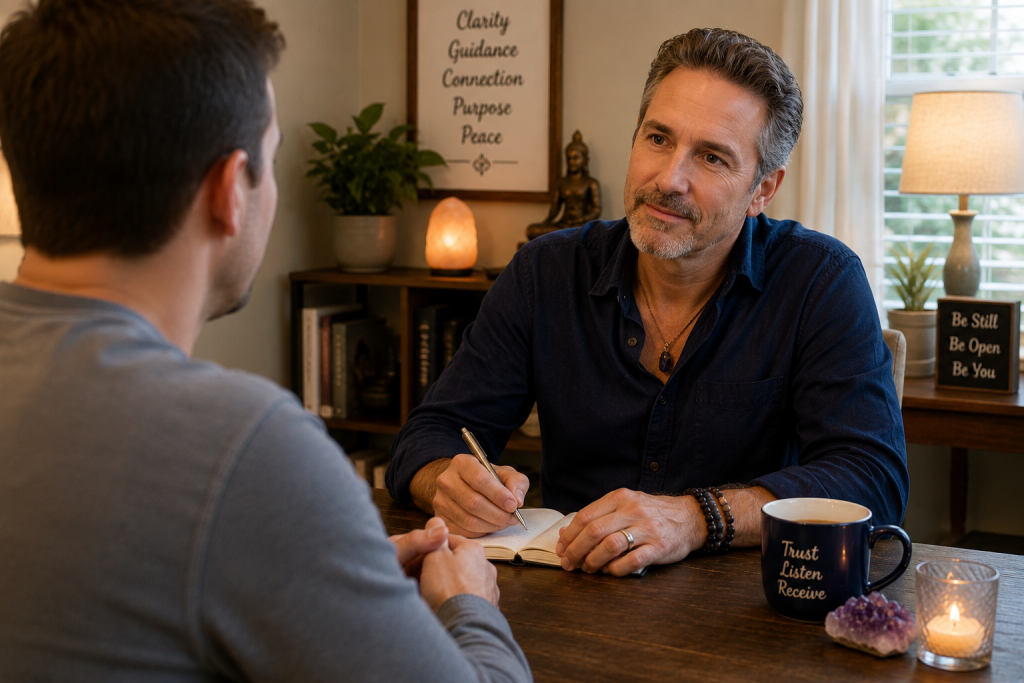 First time client having a calm and comfortable psychic reading