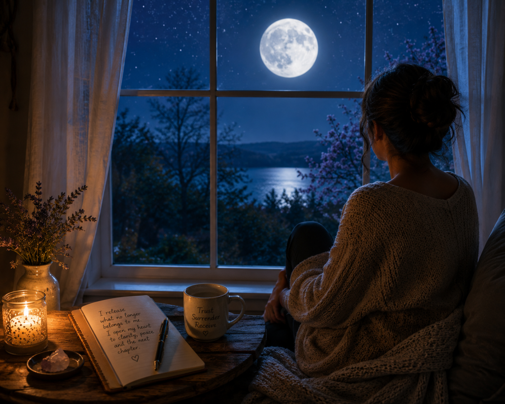 A peaceful reflection scene under the May 2026 Blue Moon.