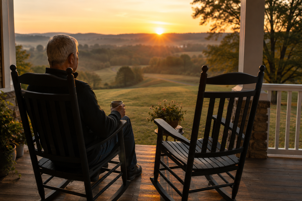 A quiet moment of remembrance for a loved one who has died